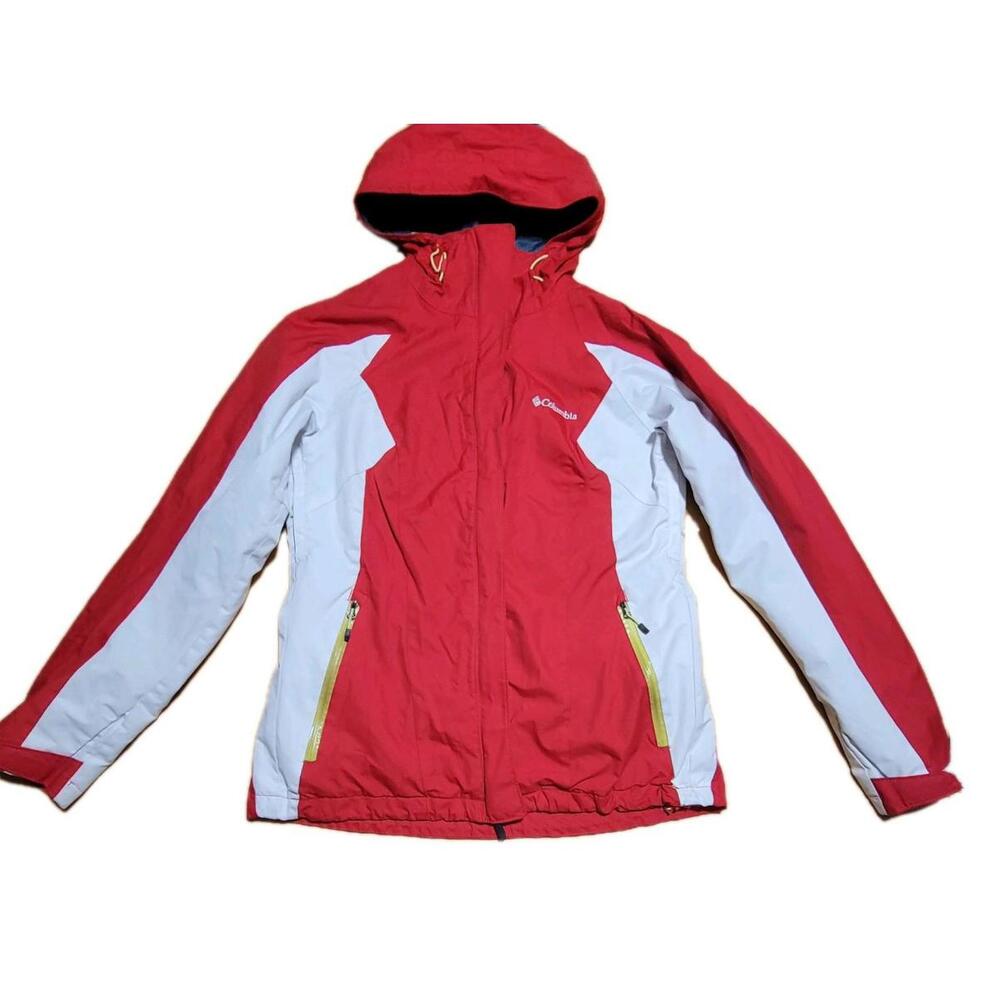 Columbia Omni-Tech 2-in-1 interchangeable jacket with yellow zipper details